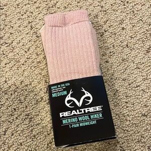 Realtree Merino Wool Hiker Socks - Pink